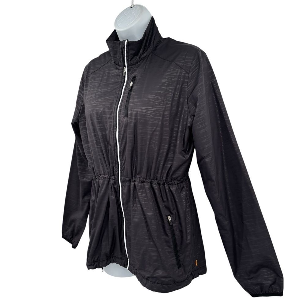 Lucy Windbreaker Athletic Full Zipper Cinch Waist Sportswear Jacket Large - Picture 5 of 12